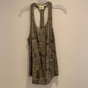 Isabel Marant for H&M metallic silk racerback tank